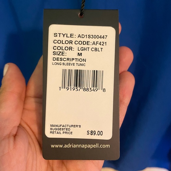 Long Sleeve Blue Tunic - Picture 2 of 3